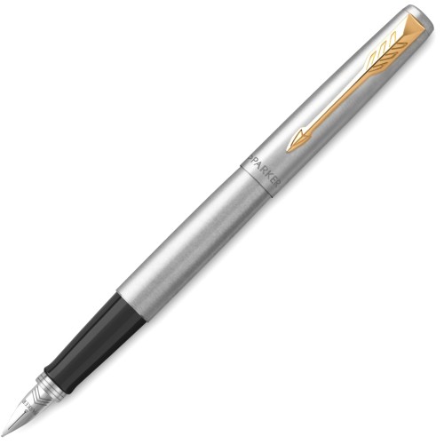 Ручка перьевая Parker Jotter Core F63, Stainless Steel GT (Перо M)