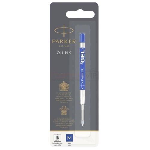 Синий гелевый стержень для шариковых ручек Parker Quink Gel Pen Refill Z05 (M)