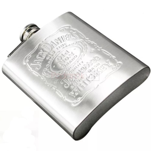 Фляжка HIP Flask Jack Daniels, 7 OZ (115 г), нержавеющая сталь, в коробке