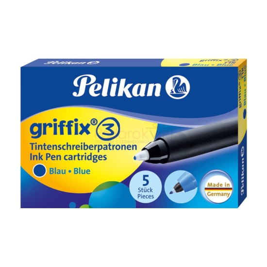 Картридж Pelikan School Griffix (PL960567) синие чернила для ручек чернильных (5шт)